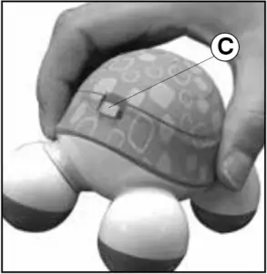 Homedics NOV60 Turtle Mini Massager Battery Operated Massager C