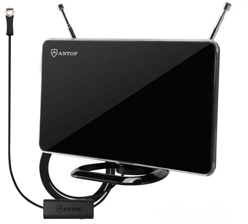 ANTOP AT 211B Curved Panel Smartpass Amplified Indoor HDTV Antenna
