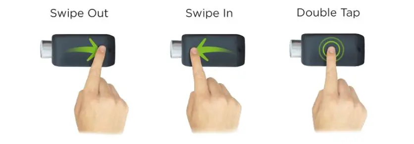 Sunu Band Mobility Guide and Smart Watch - Swipe towards the sensor to read the hours, Swipe away from the sensor to read the minutes.