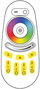 MiBOXER LDR RG MZ 24 GHz Wi Fi Multi Zone RGBW Controller and Remote