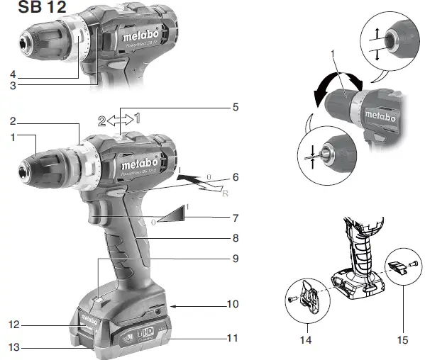 metabo PowerMaxx BS 12 Cordless Drill 1