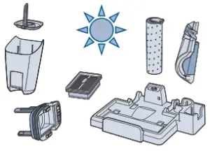 BISSELL 3055 Series Crosswave X7 Cordless Pet Pro Vacuum Cleaner -Leave all parts out to dry