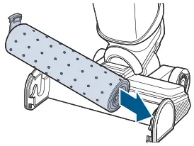 BISSELL 3055 Series Crosswave X7 Cordless Pet Pro Vacuum Cleaner -Place the end of the brush