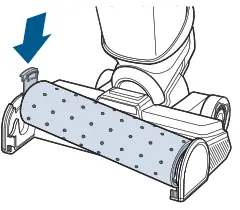 BISSELL 3055 Series Crosswave X7 Cordless Pet Pro Vacuum Cleaner -Press the tab
