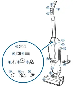 BISSELL 3055 Series Crosswave X7 Cordless Pet Pro Vacuum Cleaner - Product View
