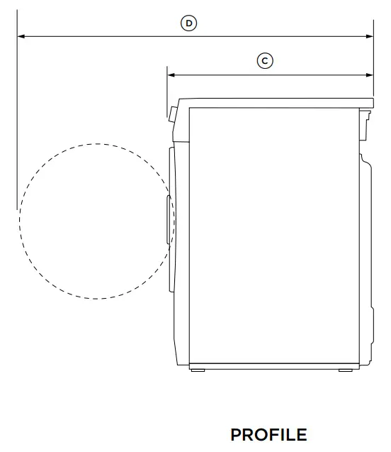 FISHER PAYKEL DH9060P Heat Pump Clothes Dryer - PROFILE