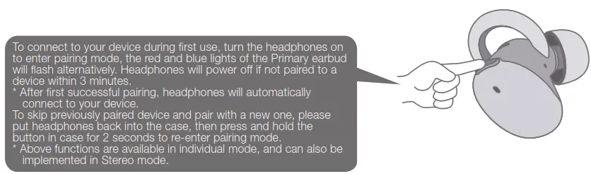 1MORE EHD9001TA True Wireless ANC In Ear Headphones - power 1