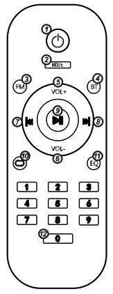Shenzhen Tecson Trade Technology LR69Q68 2 1 Karaoke Speaker - Remote Control Instruction