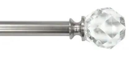 Lumi 1901Z21 Single Curtain Rod Kit in Brushed Nickel