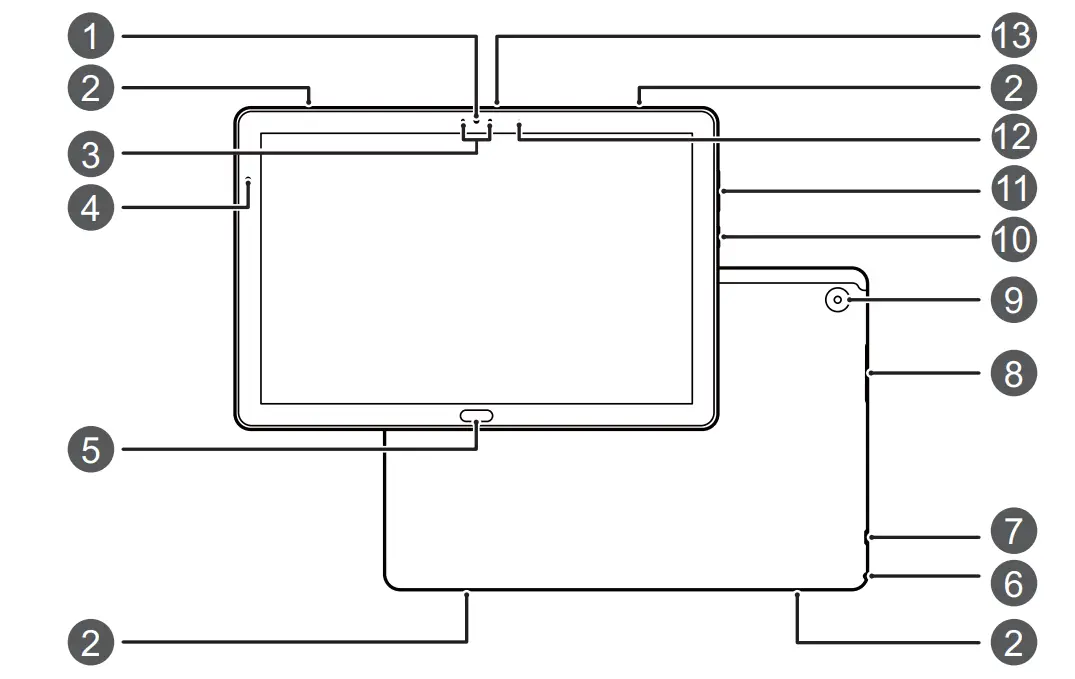 HUAWEI BAH2 W19 MediaPad M5 Lite - power button