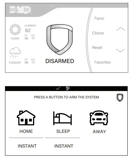 DMP LT 1345 Graphic Touchscreen Keypads - fig 1
