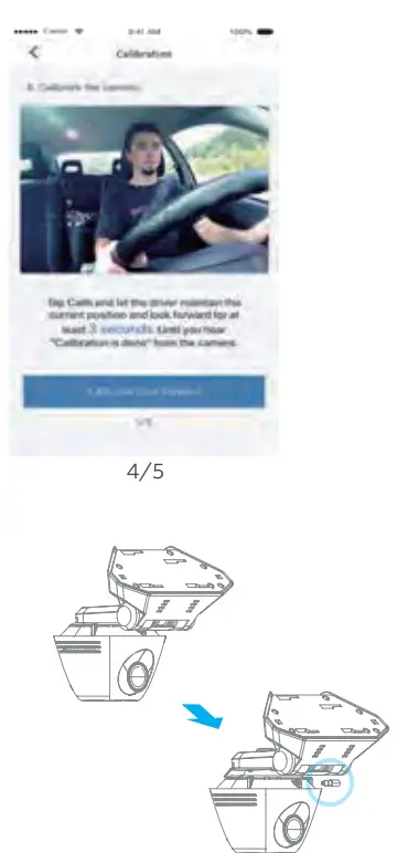 WAYLENS Secure360 WiFi Dash Camera with Direct Wire Cord - DMS module