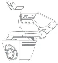 WAYLENS Secure360 WiFi Dash Camera with Direct Wire Cord - Dock