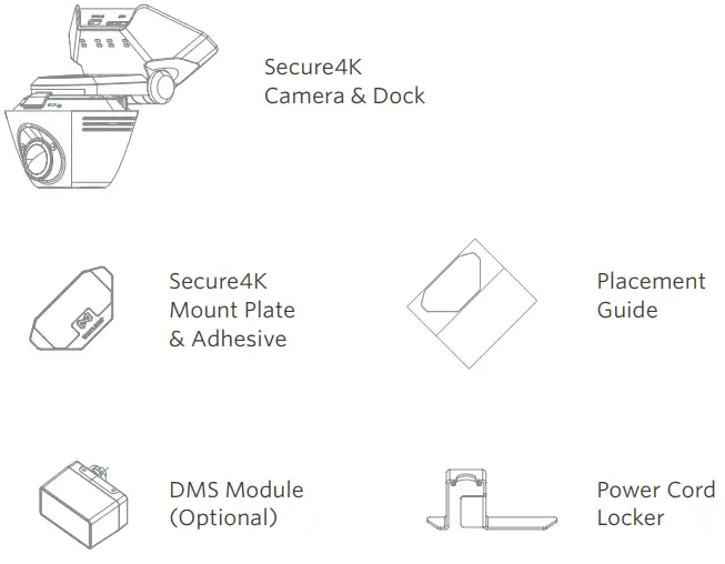 WAYLENS Secure360 WiFi Dash Camera with Direct Wire Cord - Included 1
