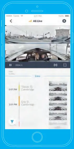 WAYLENS Secure360 WiFi Dash Camera with Direct Wire Cord - Waylens Fleet App
