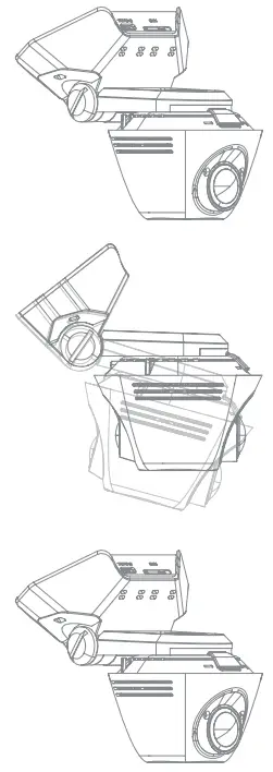 WAYLENS Secure360 WiFi Dash Camera with Direct Wire Cord - angle