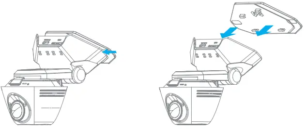 WAYLENS Secure360 WiFi Dash Camera with Direct Wire Cord - tabs