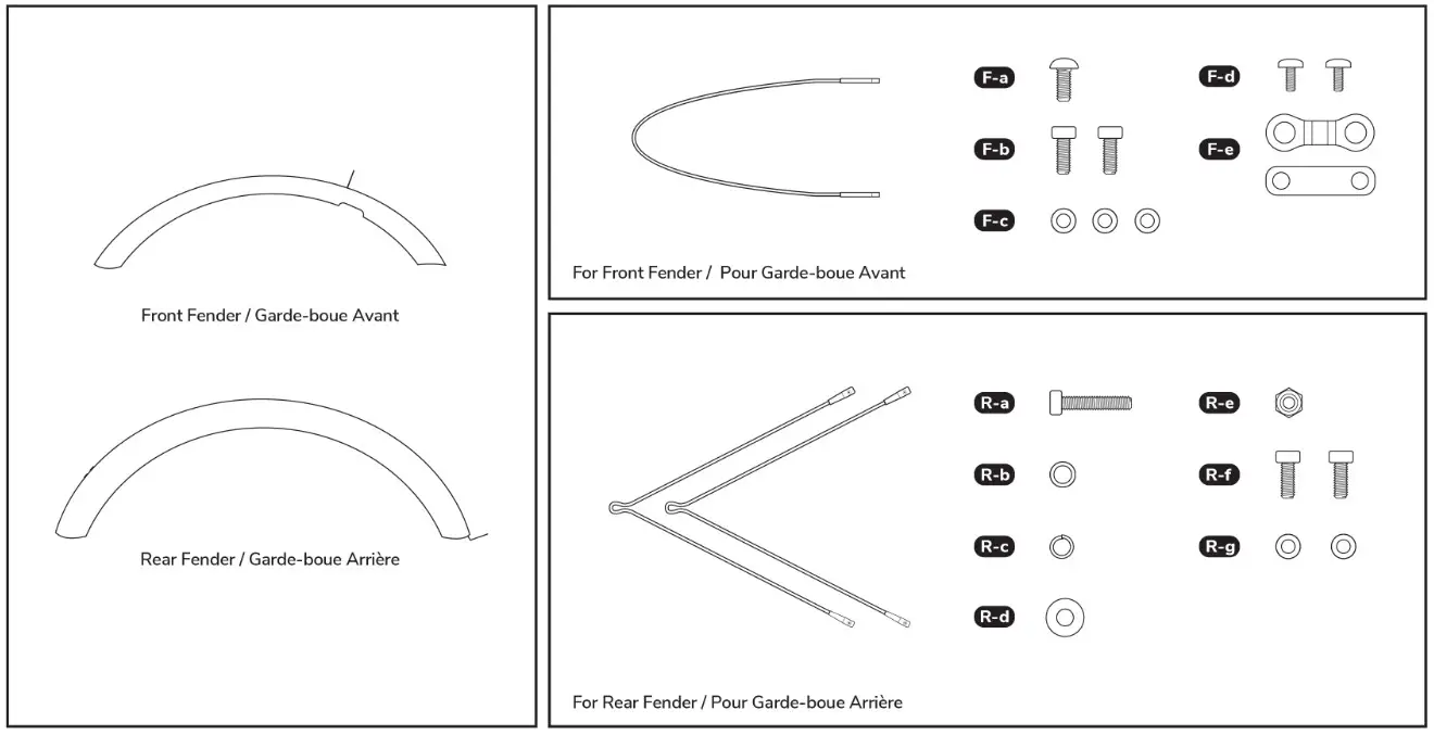 momentum Transend E E Bike Fender Set - Package Contents