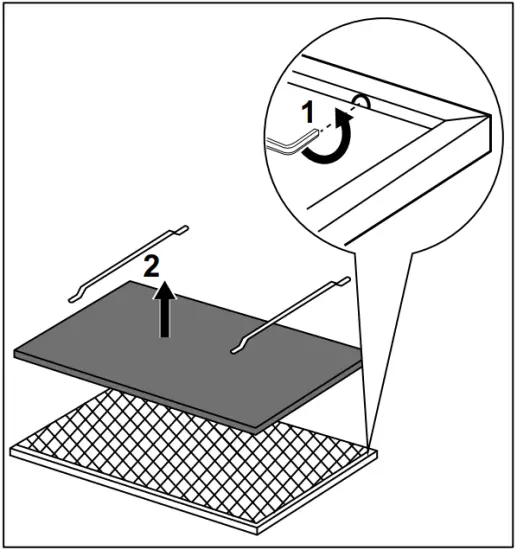 Cleaning the charcoal filter