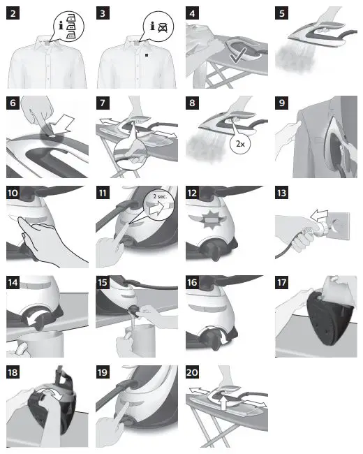 PHILIPS Steam generator iron PerfectCare Elite Plus - Fig 2-20