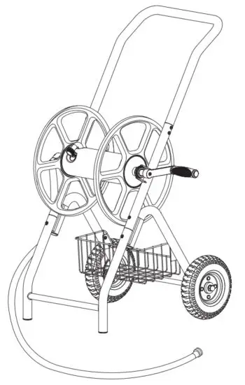Liberty GARDEN 302 Two Wheel Decorative Metal Hose Cart