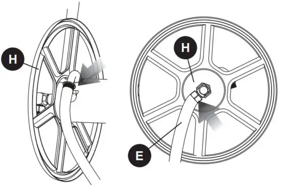 Liberty GARDEN 302 Two Wheel Decorative Metal Hose Cart - ASSEMBLY 7