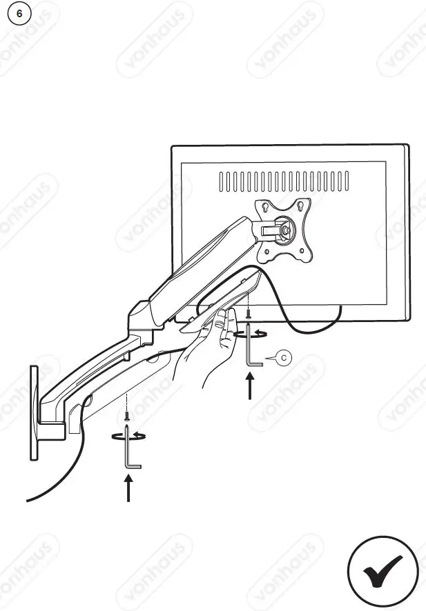 VonHaus 3000165 Single Monitor Wall Mount-FIG10