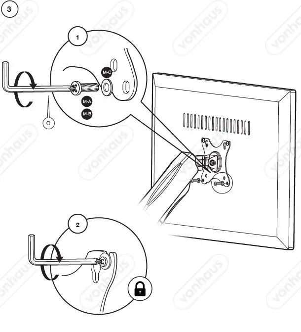 VonHaus 3000165 Single Monitor Wall Mount-FIG7