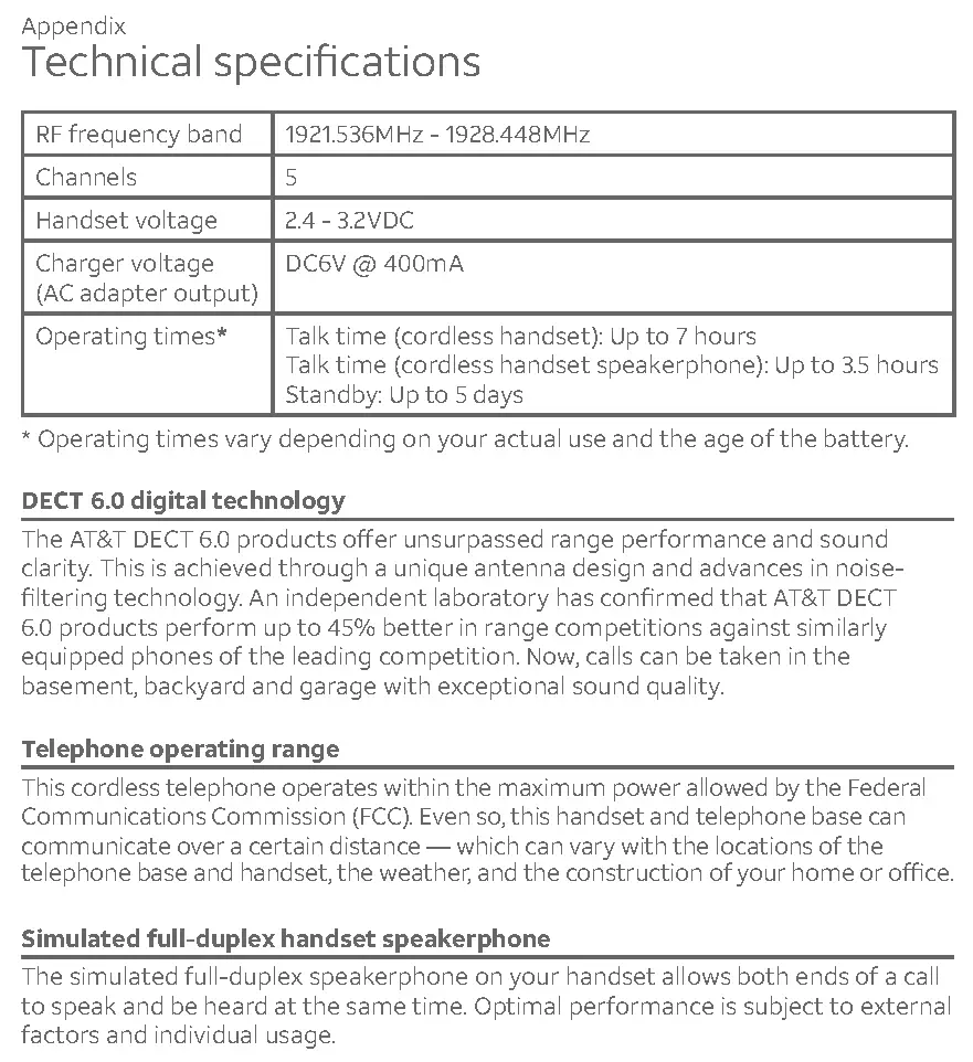 DECT 6.0 Expansion Handset