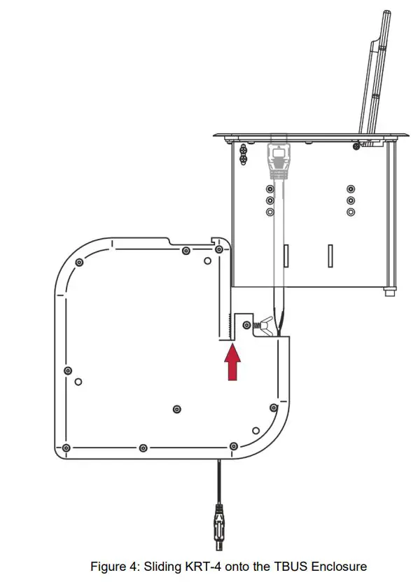 KRAMER Cable Retractor User Manual - Attaching a Single KRT-4 Unit