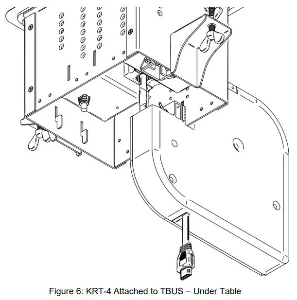 KRAMER Cable Retractor User Manual - The KRT-4 is now firmly fixed in place