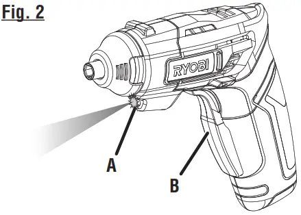 RYOBI HP74L 4V Multi-Head Screwdriver - Fig 5