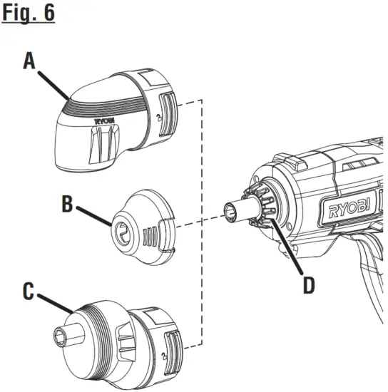 RYOBI HP74L 4V Multi-Head Screwdriver - Fig 9