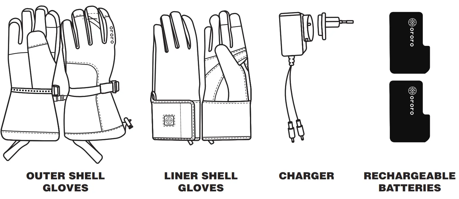 ororo Twin Cities 3 In 1 Heated Gloves