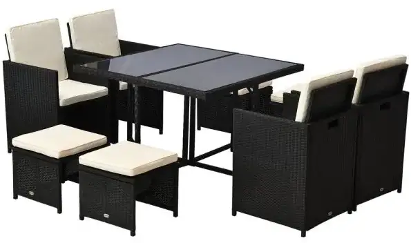 thdstatic 9 piece Patio Furniture set outdoor dining table