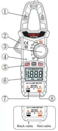 KAIWEETS HT200B Digital Clamp Meter-fig2