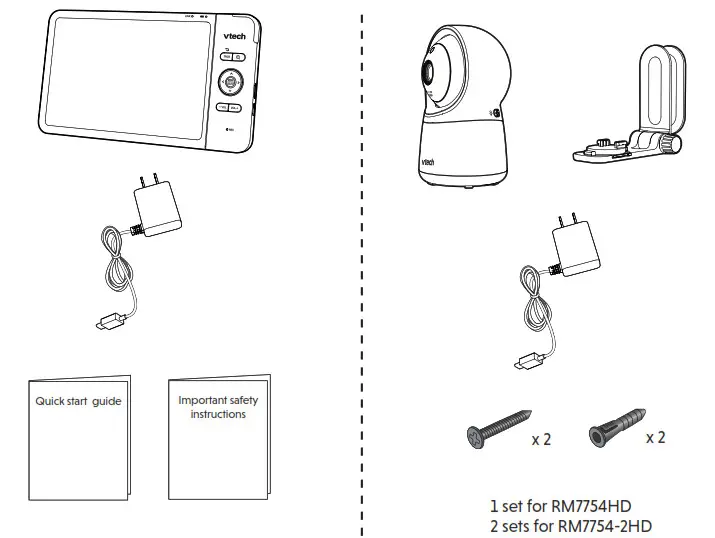 vtech 7-inch Smart Wi-Fi - What’s in the box