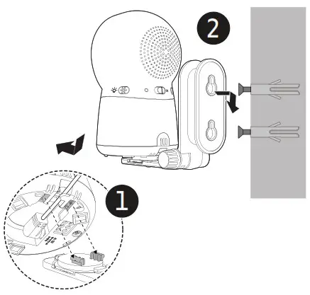 vtech 7-inch Smart Wi-Fi - mount the baby unit 4or