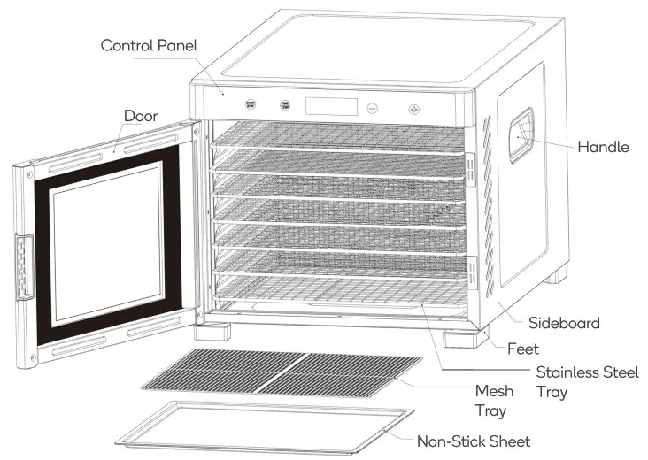 kogan KA6TDHDTRSA 6 Tray Food Dehydrator - overview