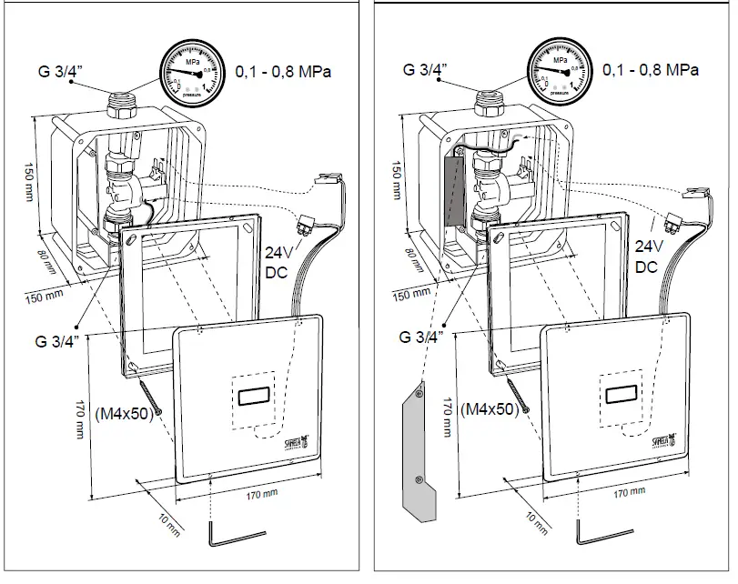 SANELA-SLP-02K-Urinal-Infra-Red-Flushing-Unit-FIG-2