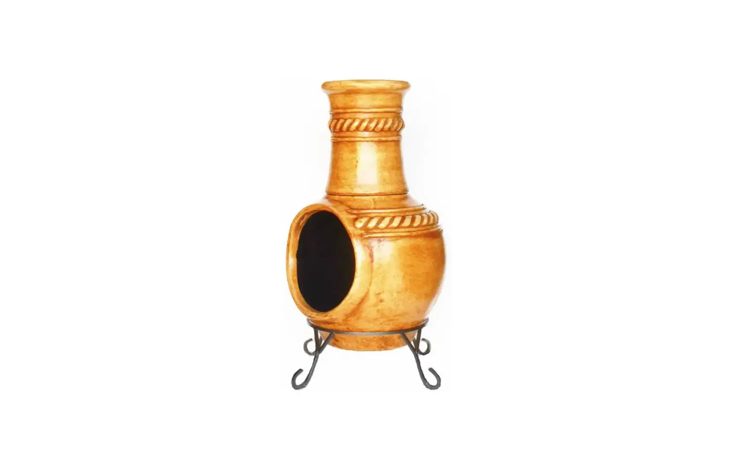 Hampton Bay Kd-scroll 37-inch Clay Chiminea With Metal Stand User Guide