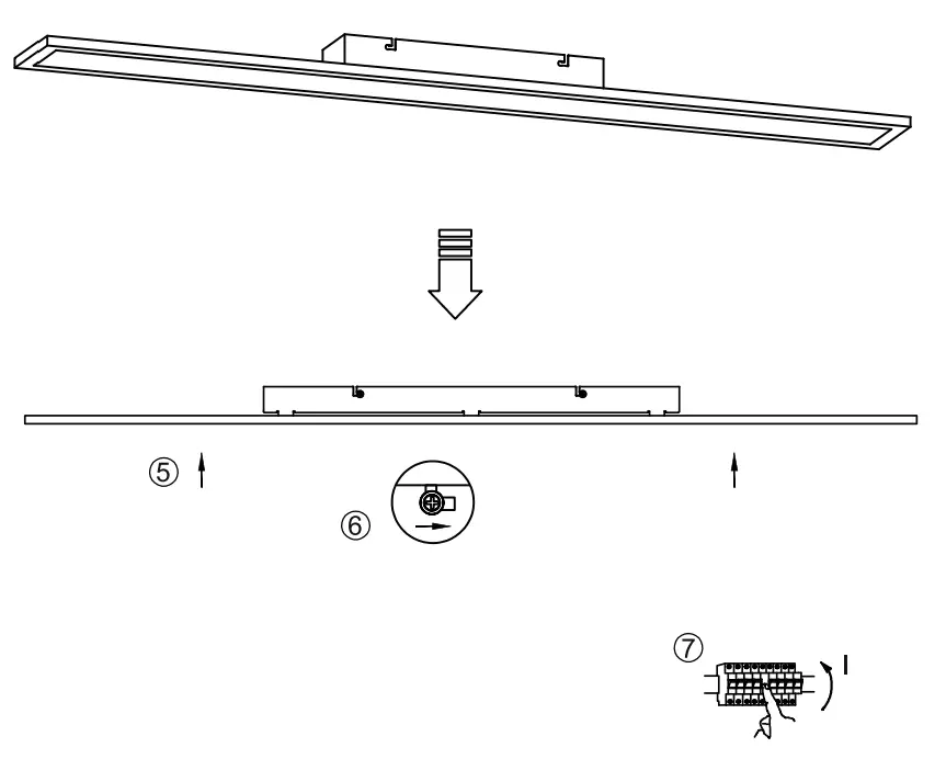 LeuchtenDireckt 14306-16 Flat LED Ceiling Light - fig