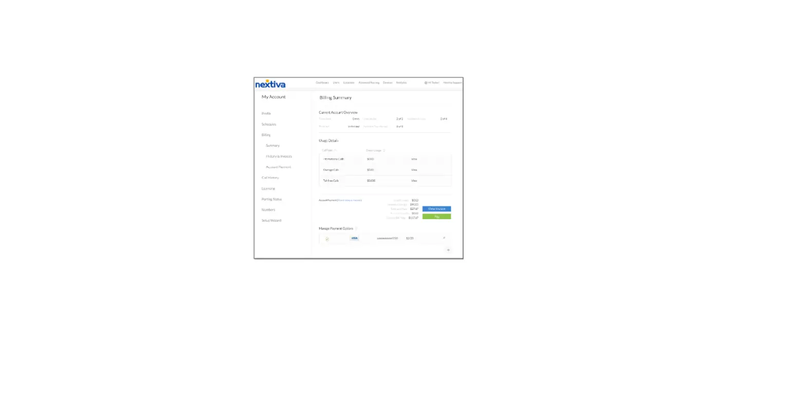 Nextiva Connect: Credit Card Policy