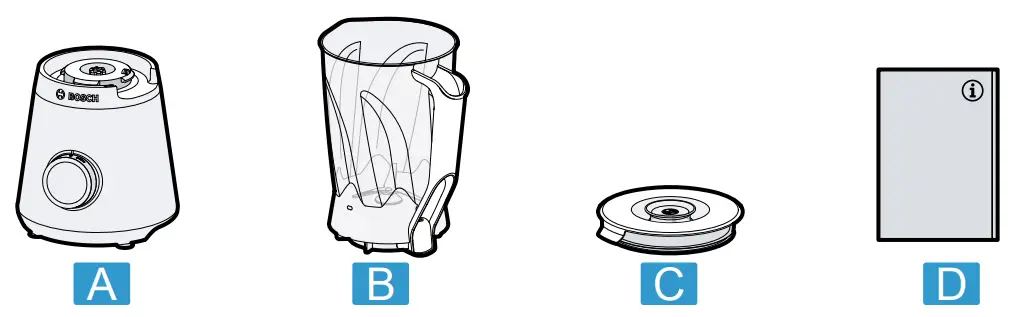 BOSCH MMB6141B VitaPower Series 4 1200 W Blender - 1