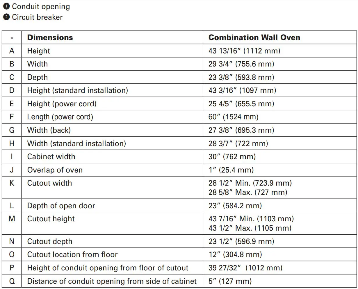 LG LWC3063ST Combination Wall Oven Installation Guide - INSTALLATION DRAWINGS