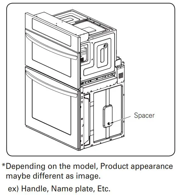 LG LWC3063ST Combination Wall Oven Installation Guide - Place the oven on a table or platform even with the cut-out opening
