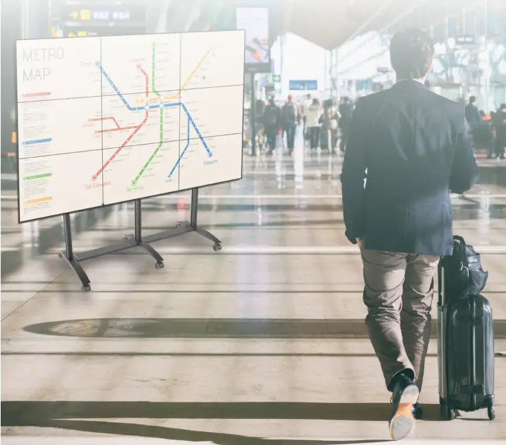 edbak VWTA3357-L Mobile Video Wall Trolley - 4