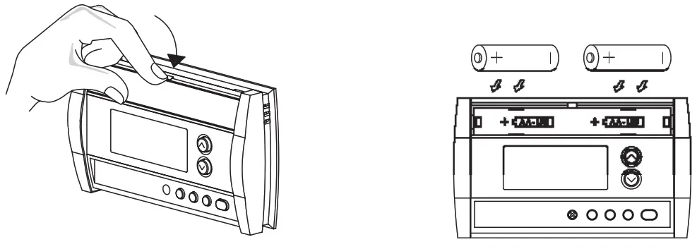 Honeywell CM507A Programmable Room Thermostat -Installing the Batteries