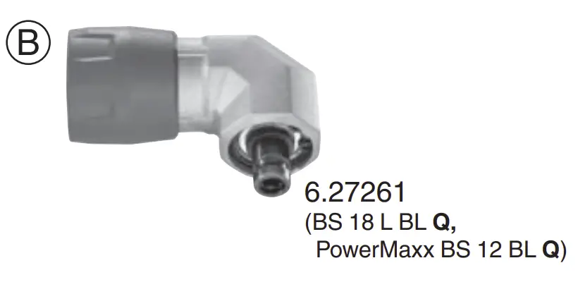 BS 18 L BL PowerMaxx Cordless Drill Parts Overview