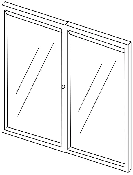 ADIRoffice 504-02-BC 48 in. x 36 in Black Lockable Double Door Enclosed Cork Board Bulletin Memo-FIG1